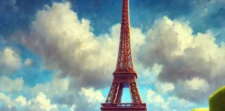 Visitors to the Eiffel Tower