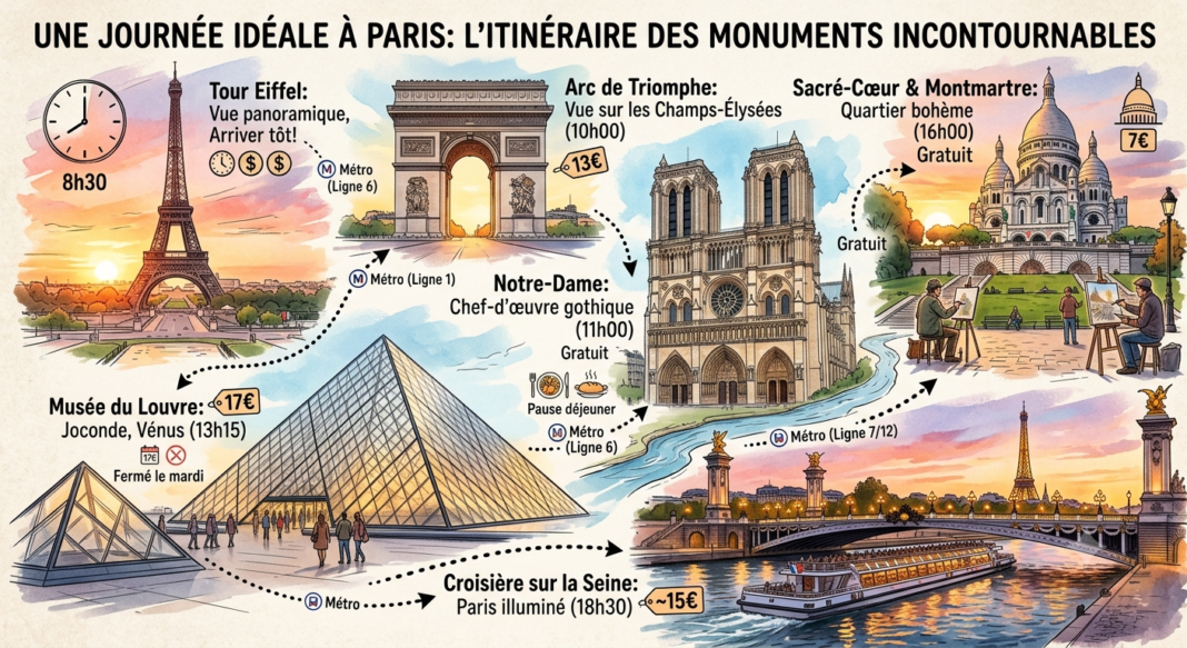 Visiter Paris en 1 journée