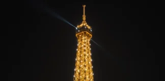 Illumination and twinkling of the Eiffel Tower