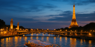 A cruise on the Seine in a fly boat
