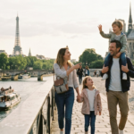 paris avec des enfants PARIS Une famille avec des enfants visitant Paris
