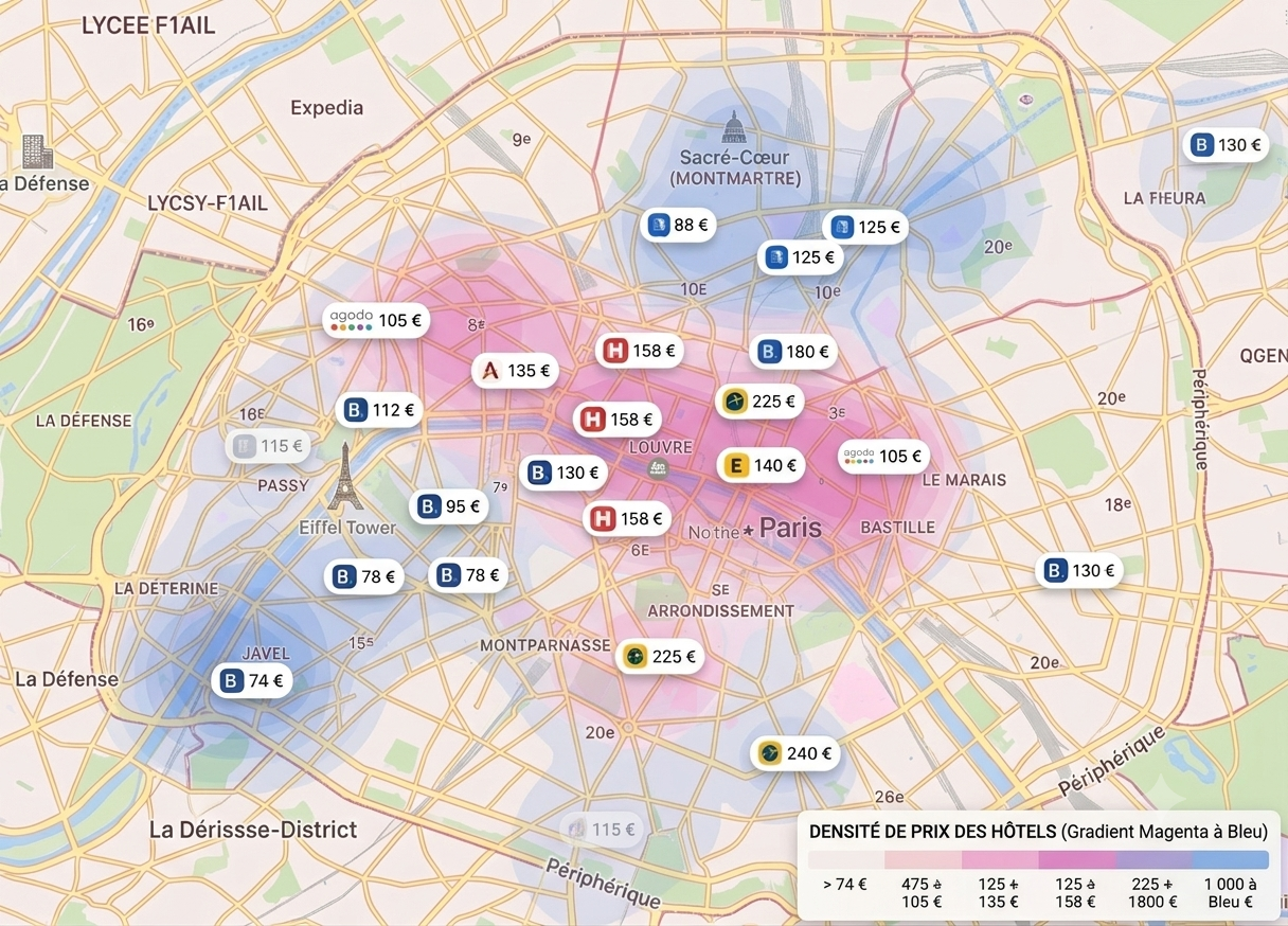 hotels et appartements négociés et sérieux