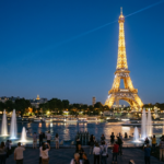 scintillement tour eiffel PARIS Scintillement de flash toutes les heures