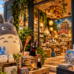 La Maison Ghibli sinstalle à Paris avec une sélection de peluches figurines et objets inspirés des films danimation japonais PARIS Illustration dune boutique Maison Ghibli à Paris avec peluches Totoro Jiji et produits dérivés du Studio Ghibli