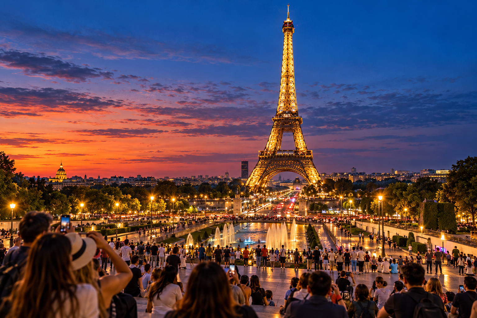 La Torre Eiffel al atardecer PARIS riqueza al estilo de la Torre Eiffel