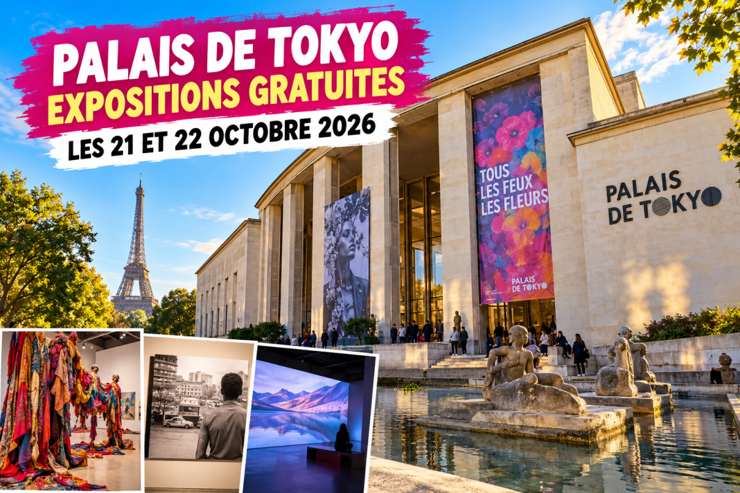 Palais de Tokyo à Paris avec aperçu des expositions gratuites des 21 et 22 octobre 2026