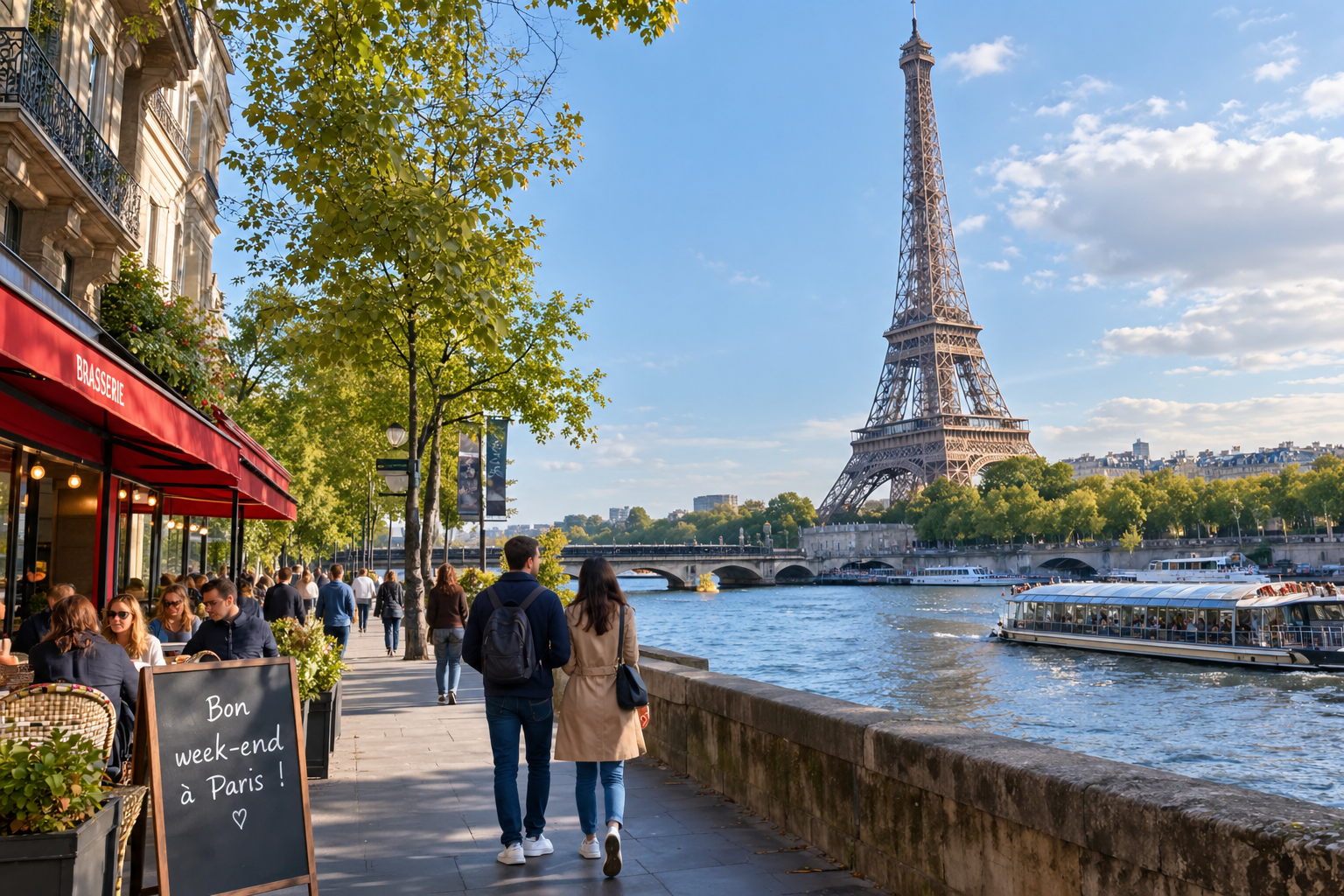 Promenade parisienne au bord de Seine PARIS week end à Paris