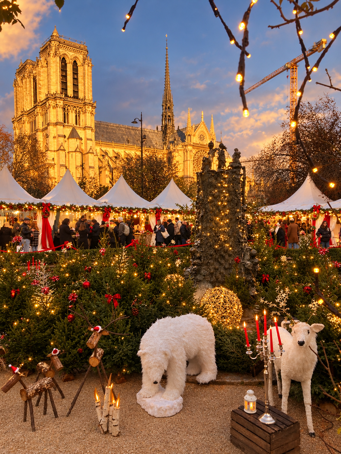Noël devant NotreDame PARIS